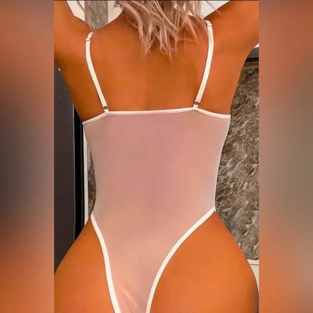 New Floral Sheer Secret Garden Bodysuit - Picture 2 of 5